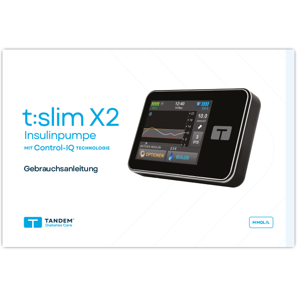 Gebrauchsanleitung t:slim X2 Insulinpumpe Control-IQ v7.7 mmol/l